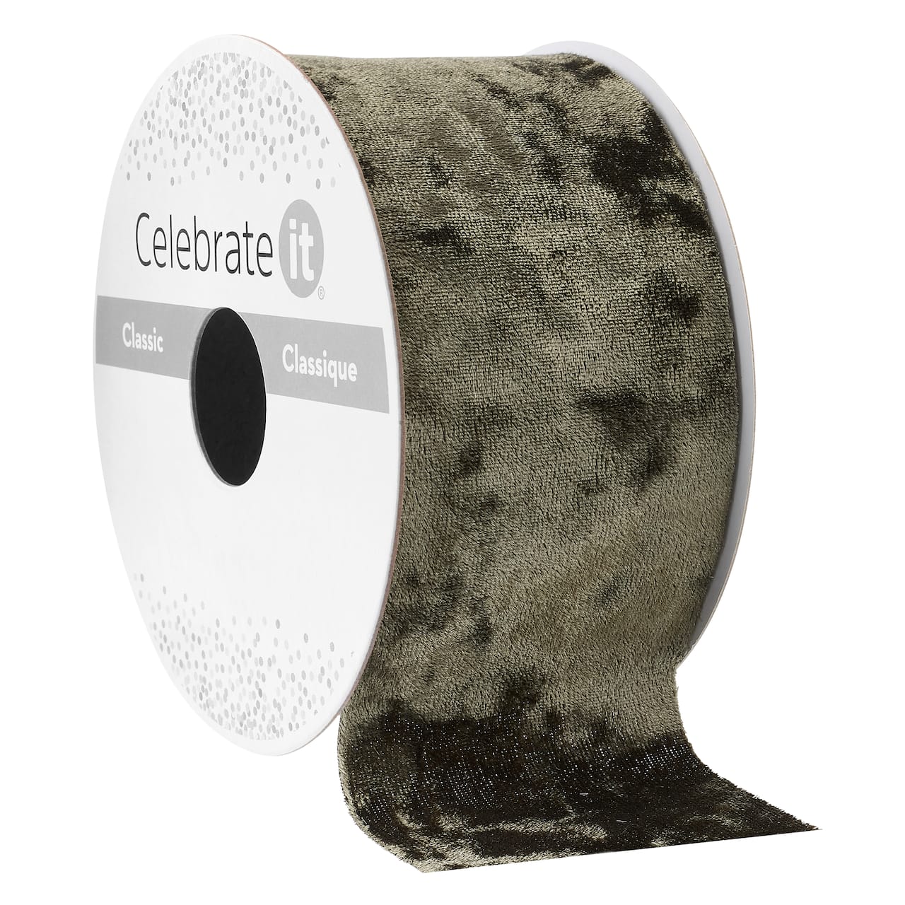 2" x 3yd. Green Velvet Ribbon by Celebrate It™ Classic